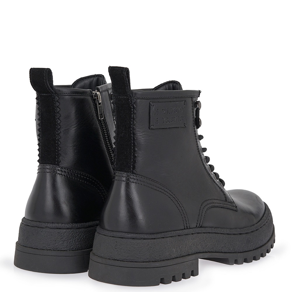 LORENZO RUSSO</br>Lorenzo Russo 26021 MORRIS Ανδρικά Μποτάκια Μαύρο Δέρμα