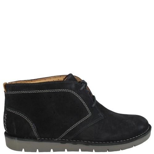 Clarks UN ASTIN Γυναικεία Μποτάκια Μπλε Suede