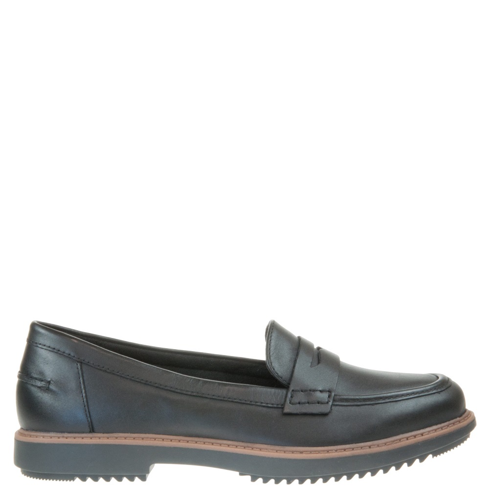 CLARKS</br>Clarks RAISIE ELETTA Γυναικεία Μοκασίνια Μαύρο Δέρμα