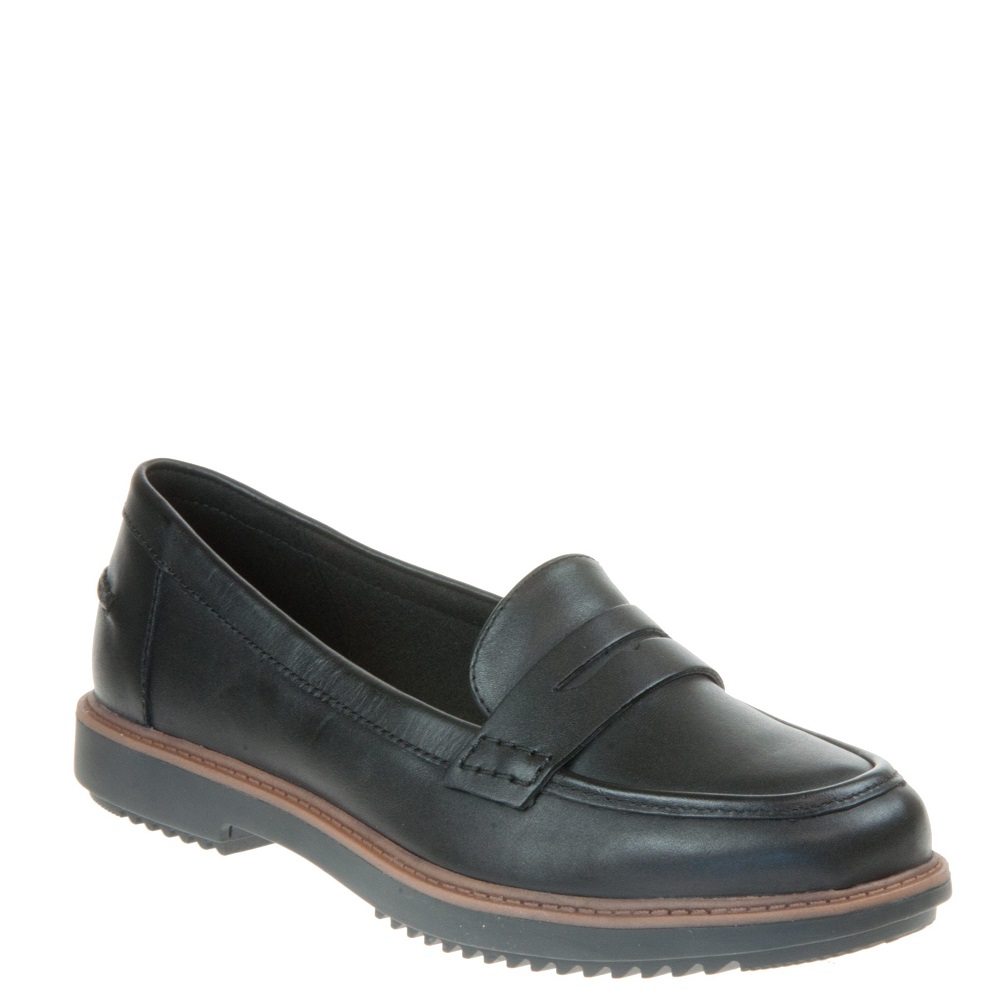 CLARKS</br>Clarks RAISIE ELETTA Γυναικεία Μοκασίνια Μαύρο Δέρμα