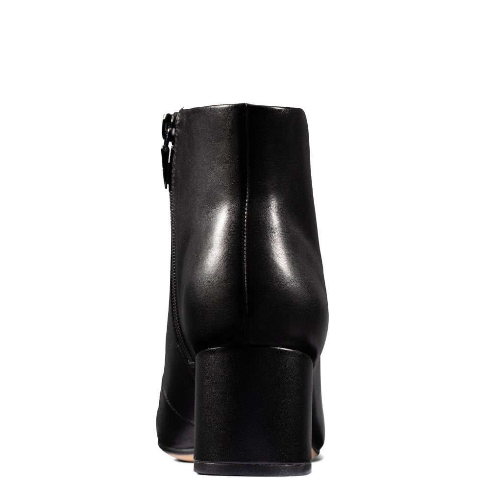 CLARKS</br>Clarks SHEER FLORA Γυναικεία Μποτάκια Μαύρο Δέρμα