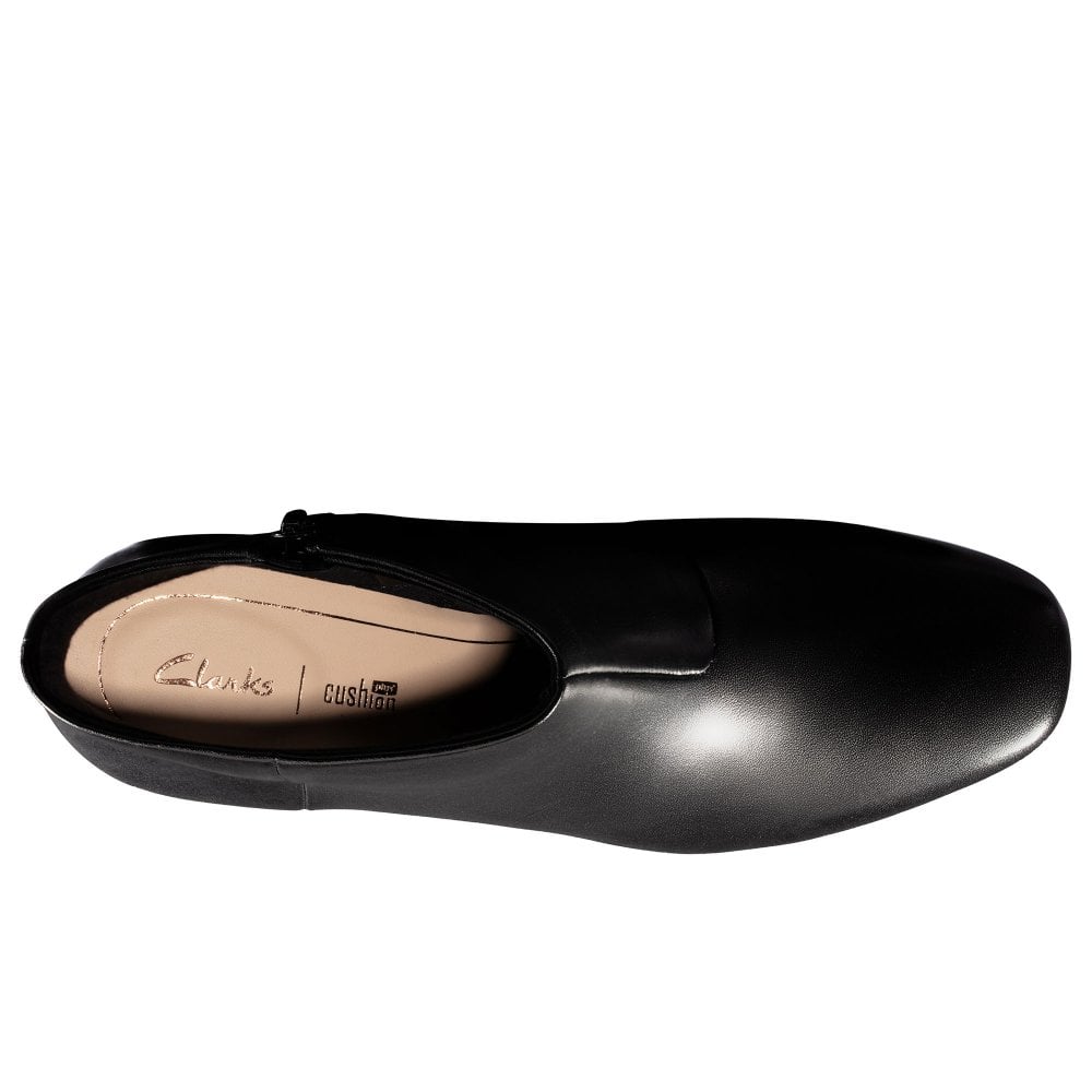 CLARKS</br>Clarks SHEER FLORA Γυναικεία Μποτάκια Μαύρο Δέρμα