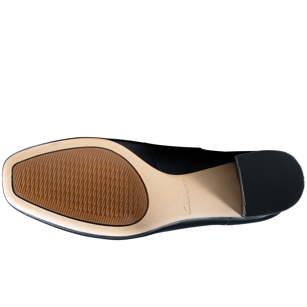 CLARKS</br>Clarks SHEER FLORA Γυναικεία Μποτάκια Μαύρο Δέρμα