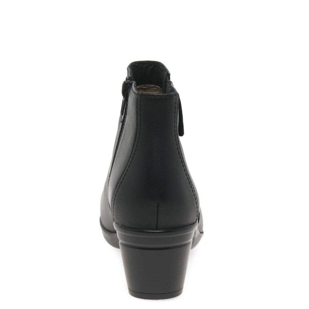 CLARKS</br>Clarks EMSIL PARULA Γυναικεία Μποτάκια Μαύρο Δέρμα CLARKS</br>Clarks EMSIL PARULA Γυναικεία Μποτάκια Μαύρο Δέρμα