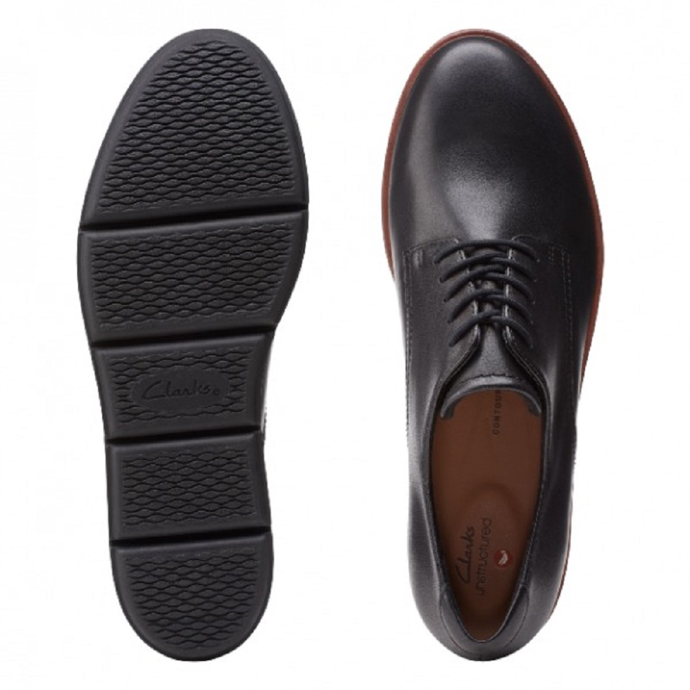 CLARKS</br>Clarks SHAYLIN LACE Γυναικεία Casual Παπούτσια Μαύρο Δέρμα CLARKS</br>Clarks SHAYLIN LACE Γυναικεία Casual Παπούτσια Μαύρο Δέρμα