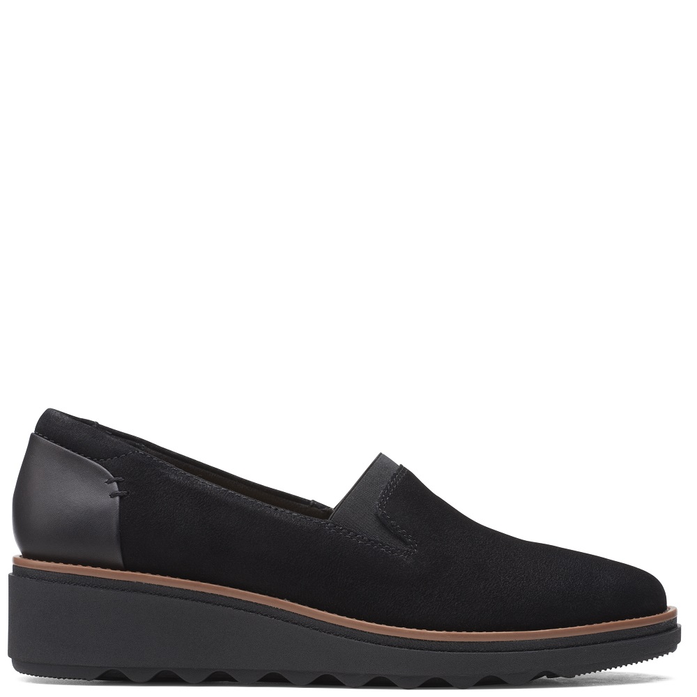 CLARKS</br>Clarks SHARON DOLLY Γυναικεία Casual Παπούτσια Μαύρο Suede CLARKS</br>Clarks SHARON DOLLY Γυναικεία Casual Παπούτσια Μαύρο Suede