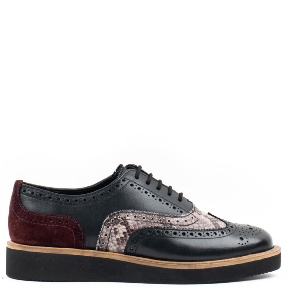 CLARKS</br>Clarks BAILLE BROGUE Γυναικεία Oxford Μαύρο Δέρμα