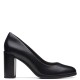 CLARKS</br>Γυναικείες Γόβες Μαύρο Δέρμα FREVA85 COURT Clarks CLARKS</br>Γυναικείες Γόβες Μαύρο Δέρμα FREVA85 COURT Clarks