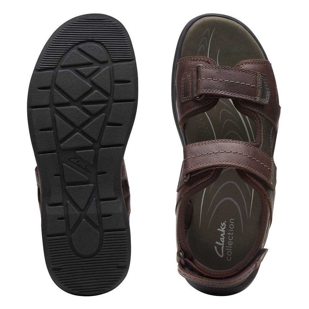 CLARKS</br>Ανδρικά Πέδιλα Καφέ Δέρμα WALKFORD WALK Clarks CLARKS</br>Ανδρικά Πέδιλα Καφέ Δέρμα WALKFORD WALK Clarks