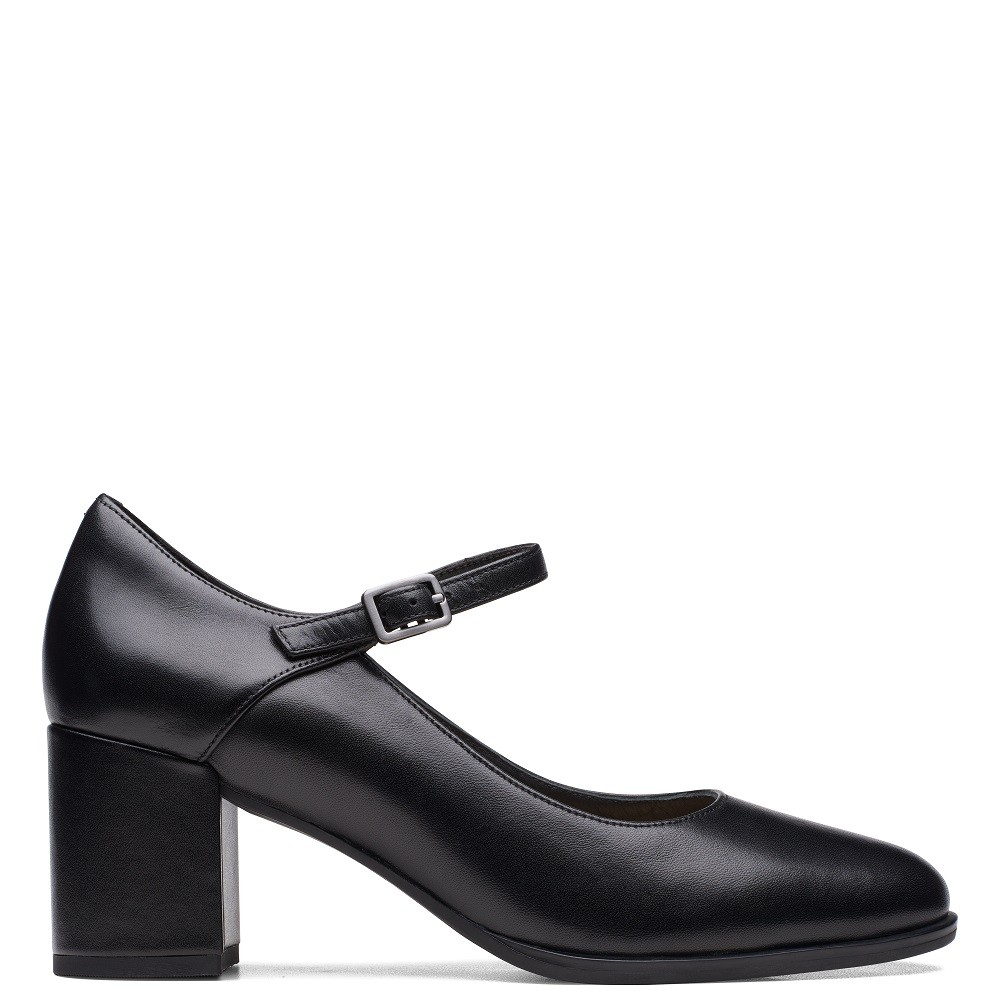 CLARKS</br>Γυναικείες Γόβες Μαύρο Δέρμα FREVA55 STRAP Clarks CLARKS</br>Γυναικείες Γόβες Μαύρο Δέρμα FREVA55 STRAP Clarks