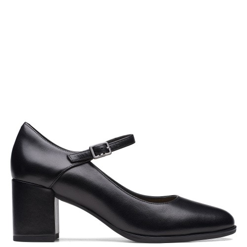 Γυναικείες Γόβες Μαύρο Δέρμα FREVA55 STRAP Clarks