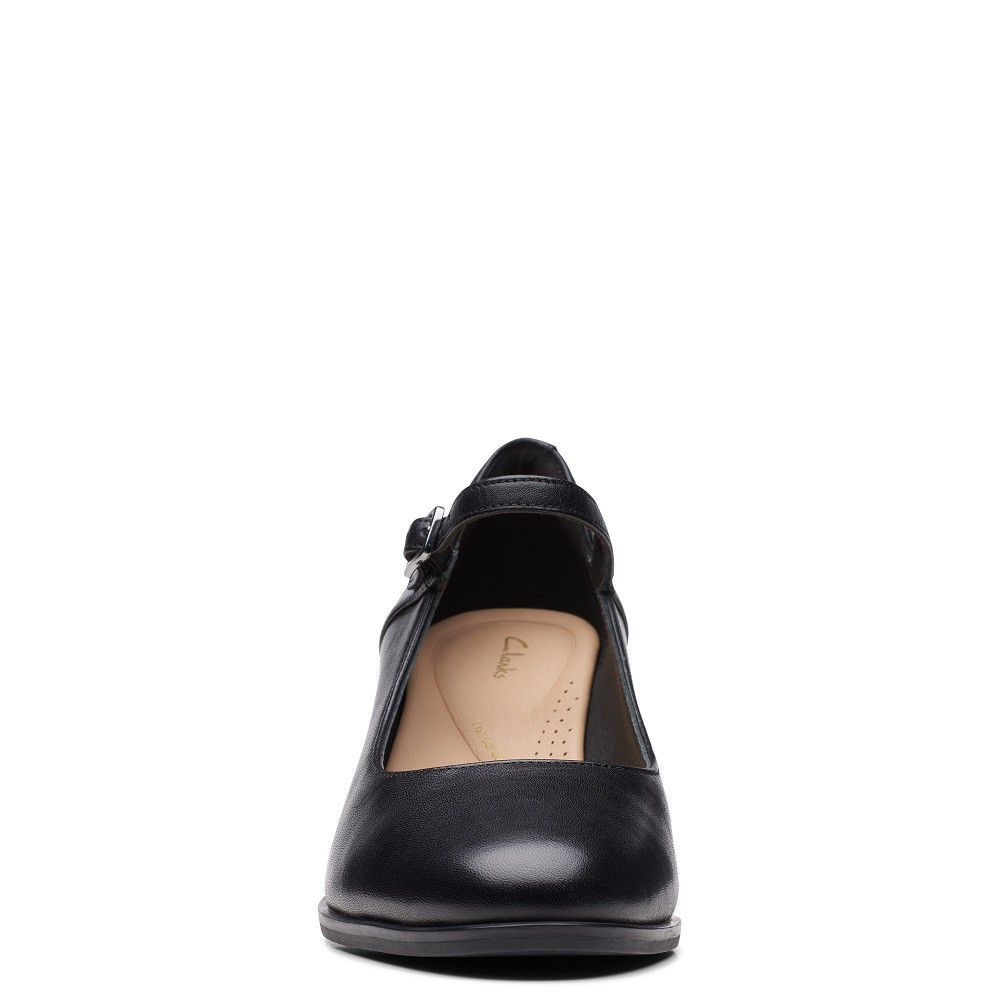 CLARKS</br>Γυναικείες Γόβες Μαύρο Δέρμα FREVA55 STRAP Clarks CLARKS</br>Γυναικείες Γόβες Μαύρο Δέρμα FREVA55 STRAP Clarks