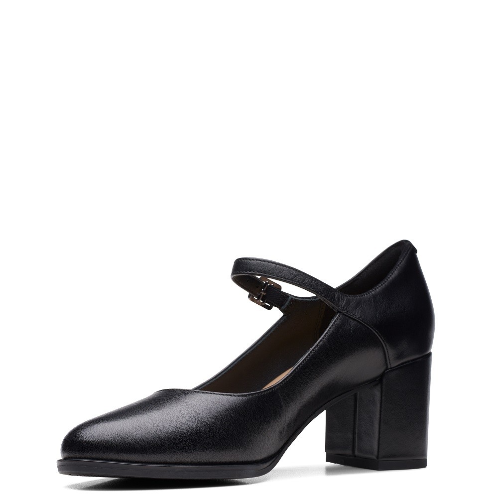 CLARKS</br>Γυναικείες Γόβες Μαύρο Δέρμα FREVA55 STRAP Clarks CLARKS</br>Γυναικείες Γόβες Μαύρο Δέρμα FREVA55 STRAP Clarks