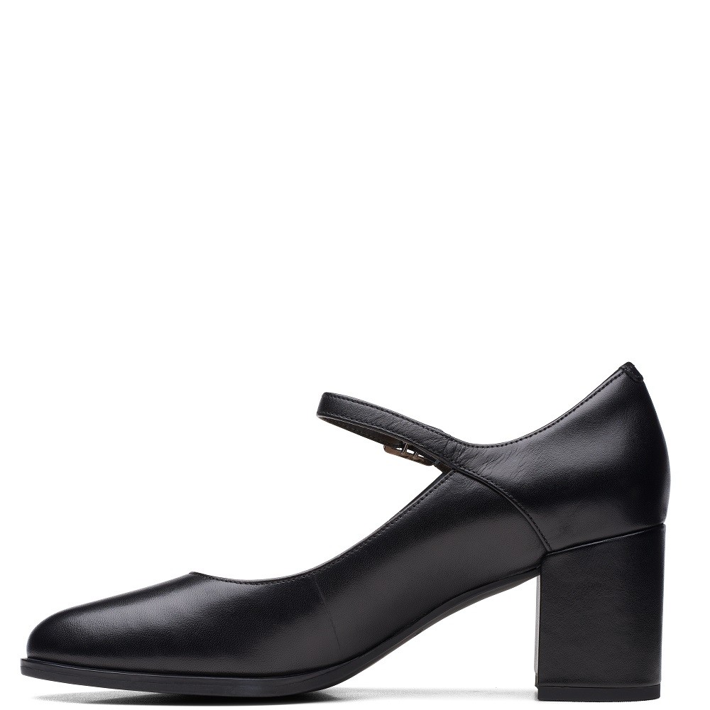 CLARKS</br>Γυναικείες Γόβες Μαύρο Δέρμα FREVA55 STRAP Clarks CLARKS</br>Γυναικείες Γόβες Μαύρο Δέρμα FREVA55 STRAP Clarks