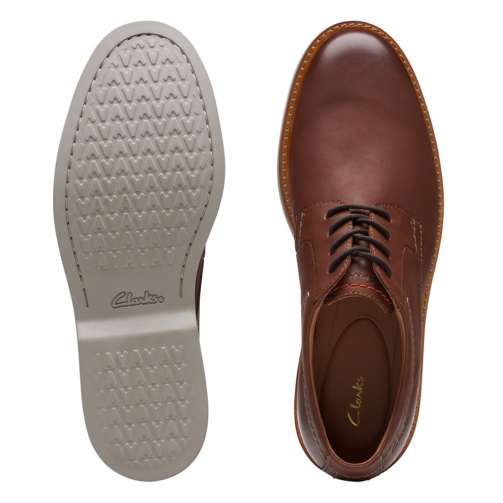 CLARKS</br>Ανδρικά Δετά Παπούτσια Ταμπά Δέρμα ATTICUS LT LACE Clarks CLARKS</br>Ανδρικά Δετά Παπούτσια Ταμπά Δέρμα ATTICUS LT LACE Clarks