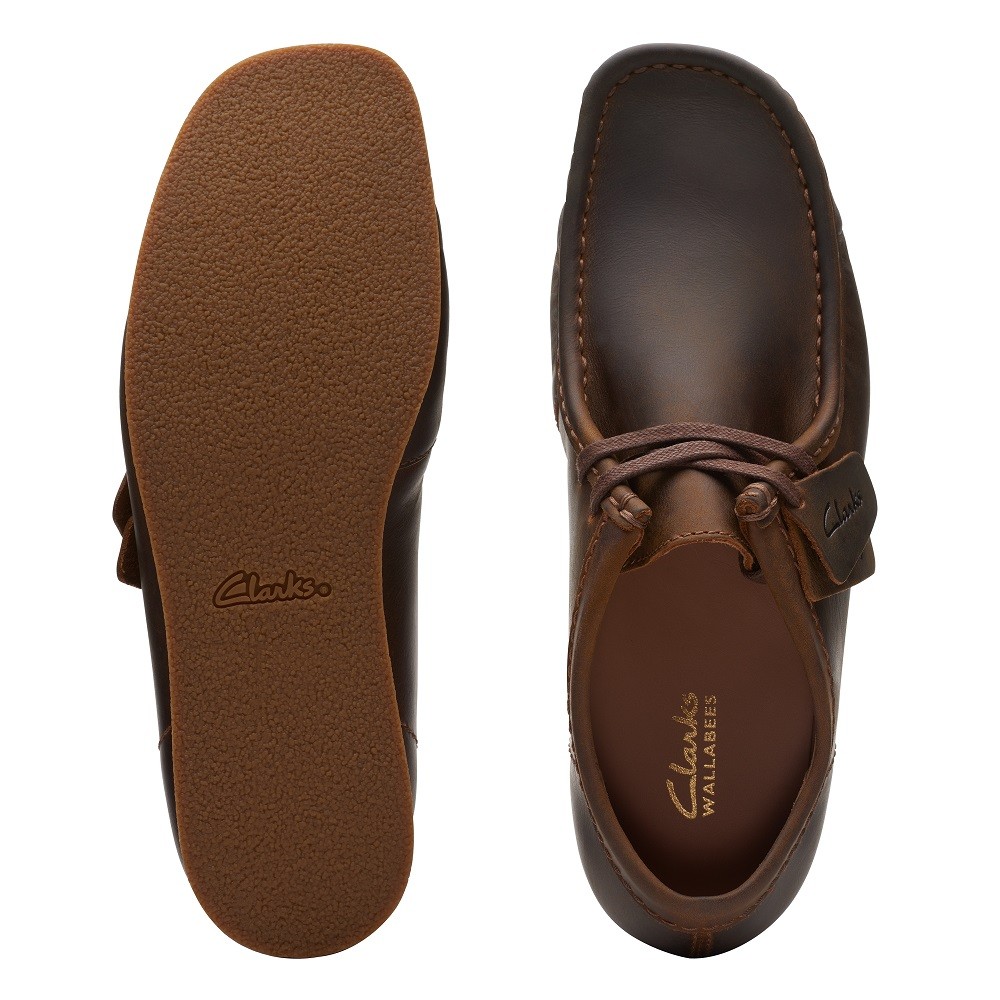 CLARKS</br>Ανδρικά Δετά Παπούτσια Καφέ Δέρμα WALLABEE EVO Clarks CLARKS</br>Ανδρικά Δετά Παπούτσια Καφέ Δέρμα WALLABEE EVO Clarks