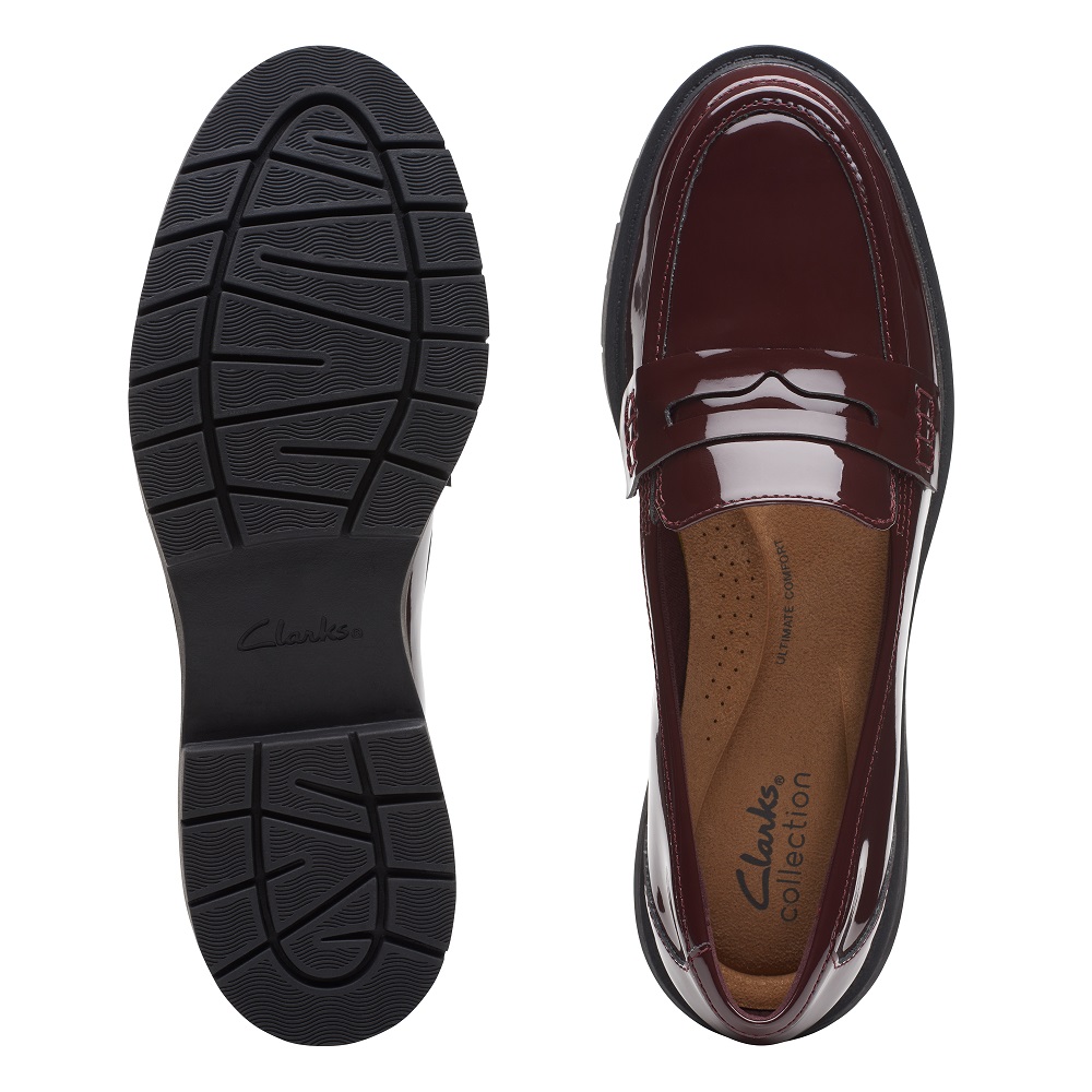 CLARKS</br>Clarks WESTLYNN AYLA Γυναικεία Μοκασίνια Μπορντό Λουστρίνι CLARKS</br>Clarks WESTLYNN AYLA Γυναικεία Μοκασίνια Μπορντό Λουστρίνι