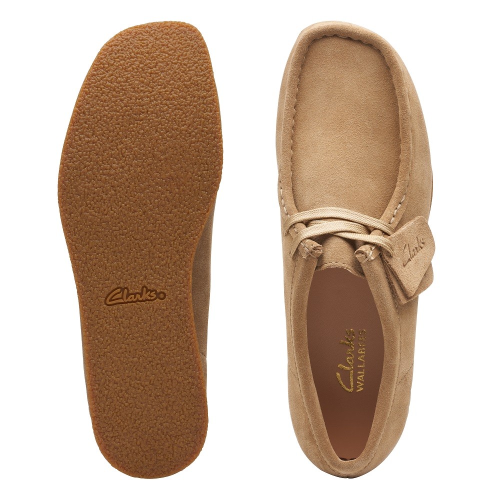 CLARKS</br>Γυναικεία Casual Παπούτσια Μπεζ Suede WALLABEE EVO SH Clarks CLARKS</br>Γυναικεία Casual Παπούτσια Μπεζ Suede WALLABEE EVO SH Clarks