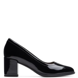 CLARKS</br>Γυναικείες Γόβες Μαύρο Λουστρίνι FREVA55 COURT Clarks