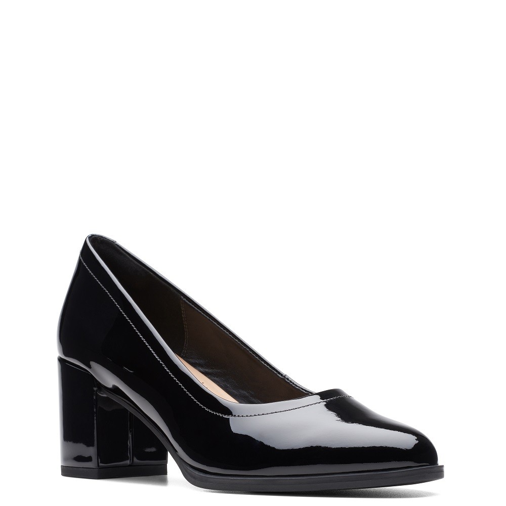 CLARKS</br>Γυναικείες Γόβες Μαύρο Λουστρίνι FREVA55 COURT Clarks CLARKS</br>Γυναικείες Γόβες Μαύρο Λουστρίνι FREVA55 COURT Clarks
