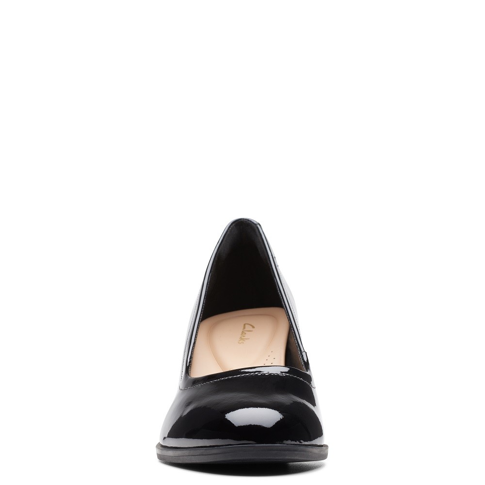 CLARKS</br>Γυναικείες Γόβες Μαύρο Λουστρίνι FREVA55 COURT Clarks CLARKS</br>Γυναικείες Γόβες Μαύρο Λουστρίνι FREVA55 COURT Clarks