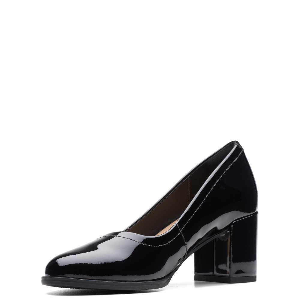 CLARKS</br>Γυναικείες Γόβες Μαύρο Λουστρίνι FREVA55 COURT Clarks CLARKS</br>Γυναικείες Γόβες Μαύρο Λουστρίνι FREVA55 COURT Clarks