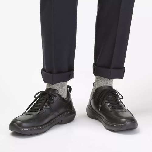 Clarks CLARKSPRO LACE Ανδρικά Sneakers Μαύρο Δέρμα Clarks CLARKSPRO LACE Ανδρικά Sneakers Μαύρο Δέρμα