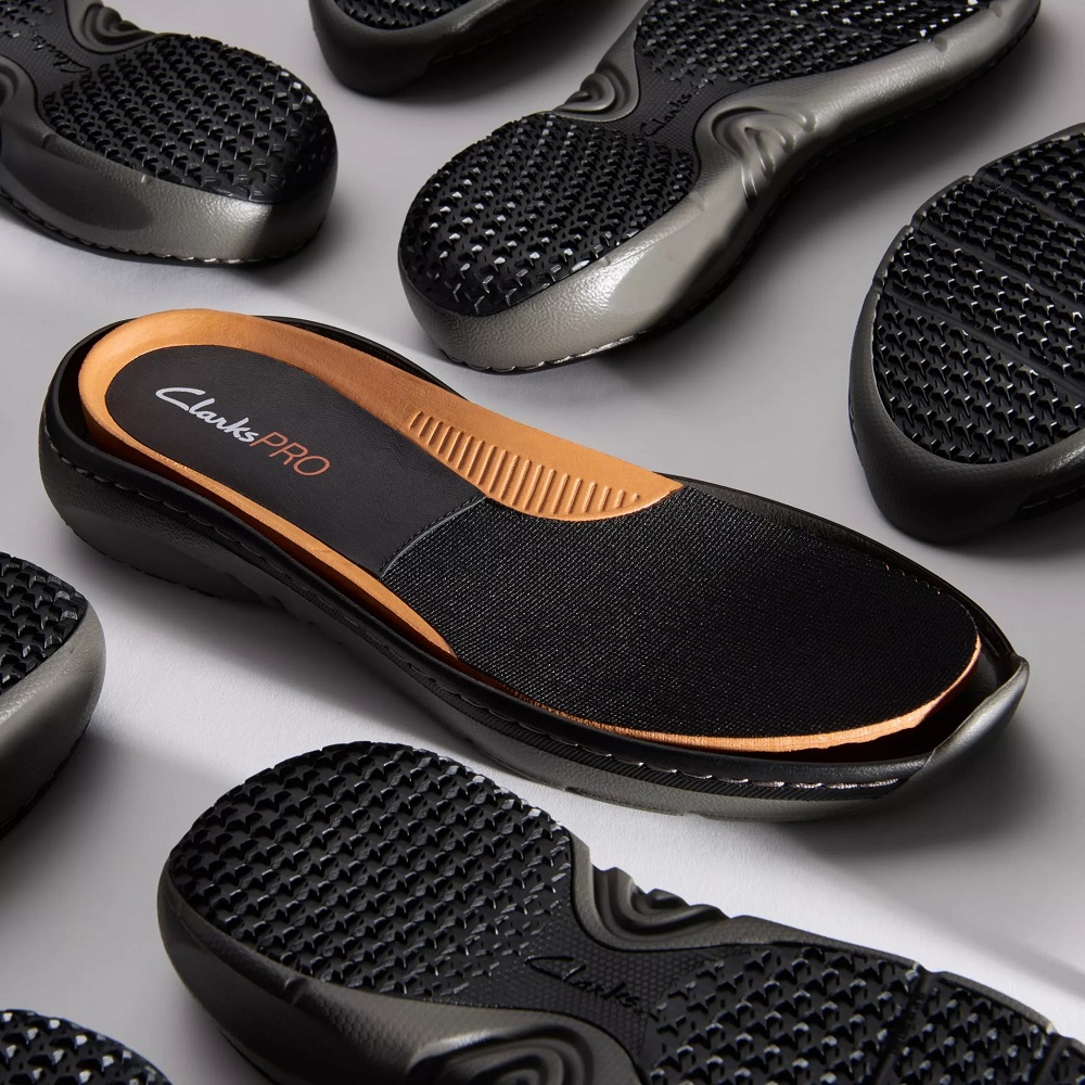 CLARKS</br>Clarks CLARKSPRO STEP Ανδρικά Παντοφλέ Παπούτσια Μαύρο Δέρμα CLARKS</br>Clarks CLARKSPRO STEP Ανδρικά Παντοφλέ Παπούτσια Μαύρο Δέρμα