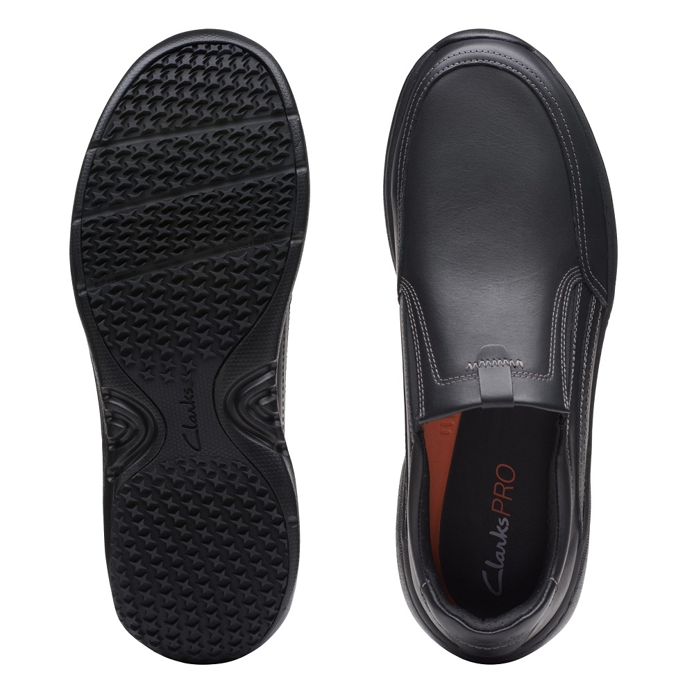 CLARKS</br>Clarks CLARKSPRO STEP Ανδρικά Παντοφλέ Παπούτσια Μαύρο Δέρμα CLARKS</br>Clarks CLARKSPRO STEP Ανδρικά Παντοφλέ Παπούτσια Μαύρο Δέρμα