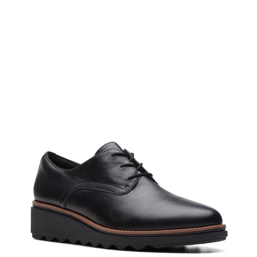 Γυναικεία Oxford Μαύρο Δέρμα SHARON RAE Clarks Γυναικεία Oxford Μαύρο Δέρμα SHARON RAE Clarks