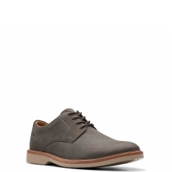 Ανδρικά Δετά Παπούτσια Γκρι Δέρμα Nubuck ATTICUS LT LACE Clarks