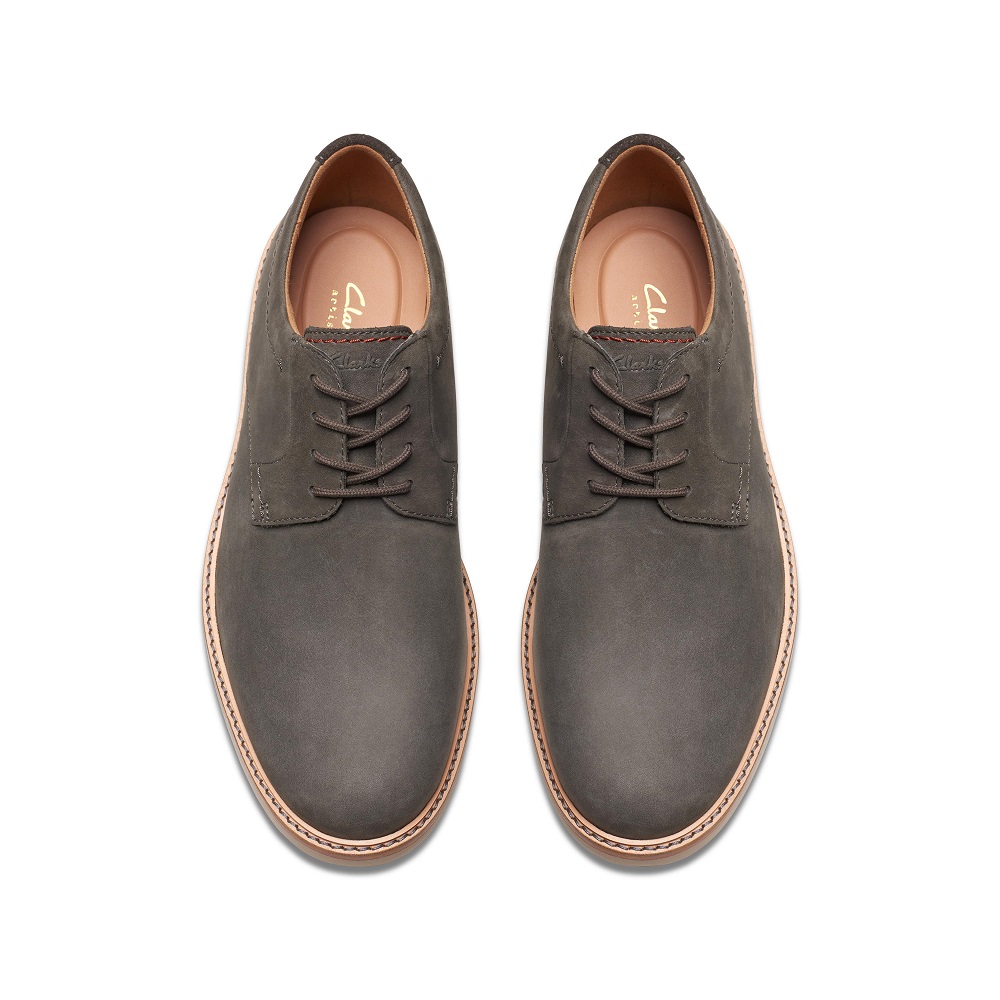 CLARKS</br>Ανδρικά Δετά Παπούτσια Γκρι Δέρμα Nubuck ATTICUS LT LACE Clarks CLARKS</br>Ανδρικά Δετά Παπούτσια Γκρι Δέρμα Nubuck ATTICUS LT LACE Clarks