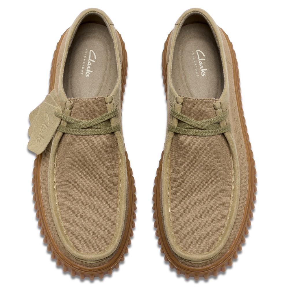 CLARKS</br>Ανδρικά Δετά Παπούτσια Μπεζ TORHILL LO Clarks