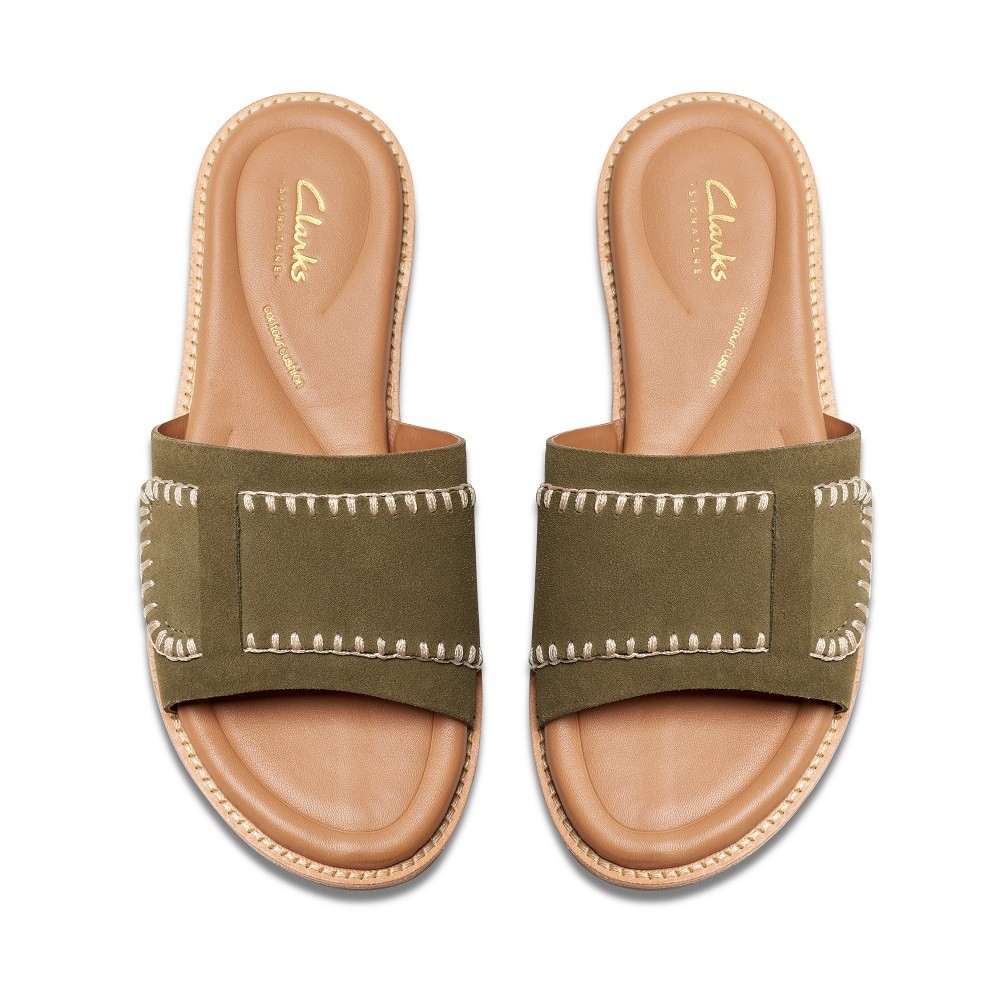 CLARKS</br>Γυναικεία Mules Λαδί MARITIME MULE Clarks CLARKS</br>Γυναικεία Mules Λαδί MARITIME MULE Clarks