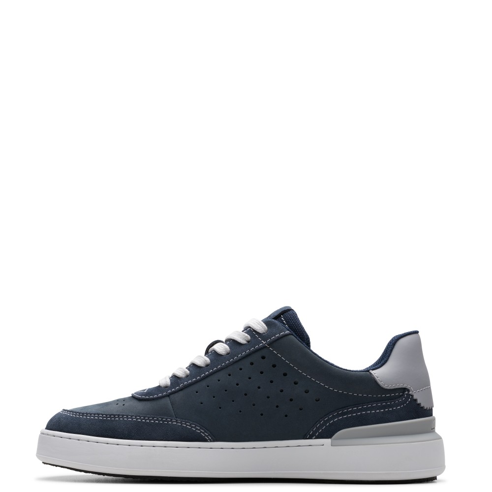 CLARKS</br>Ανδρικά Sneakers Μπλε Δέρμα Nubuck COURT LITE RUN Clarks CLARKS</br>Ανδρικά Sneakers Μπλε Δέρμα Nubuck COURT LITE RUN Clarks