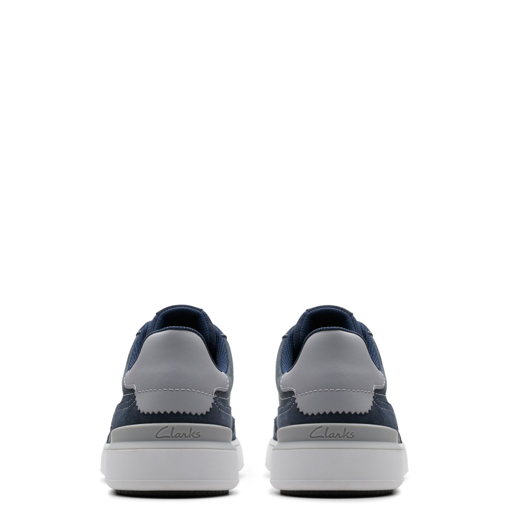 CLARKS</br>Ανδρικά Sneakers Μπλε Δέρμα Nubuck COURT LITE RUN Clarks CLARKS</br>Ανδρικά Sneakers Μπλε Δέρμα Nubuck COURT LITE RUN Clarks