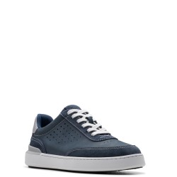 Ανδρικά Sneakers Μπλε Δέρμα Nubuck COURT LITE RUN Clarks