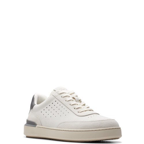 Ανδρικά Sneakers Λευκό Δέρμα Nubuck COURT LITE RUN Clarks Ανδρικά Sneakers Λευκό Δέρμα Nubuck COURT LITE RUN Clarks