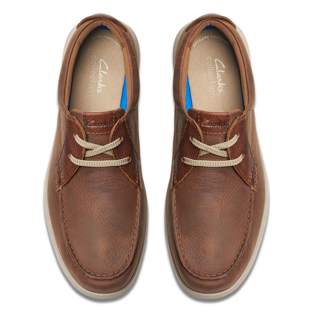 CLARKS</br>Ανδρικά Δετά Παπούτσια Ταμπά Δέρμα FLEXWAY LACE Clarks CLARKS</br>Ανδρικά Δετά Παπούτσια Ταμπά Δέρμα FLEXWAY LACE Clarks