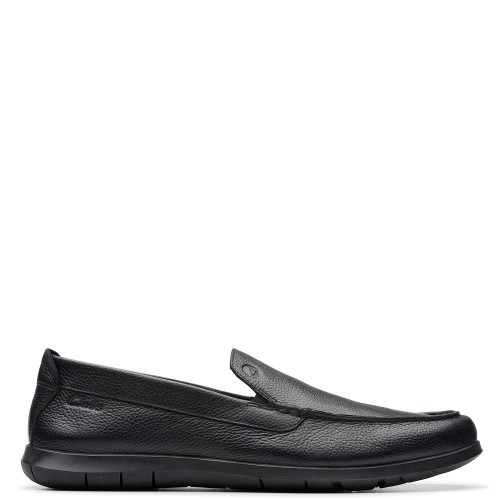 Ανδρικά Μοκασίνια/Loafers Μαύρο Δέρμα FLEXWAY STEP Clarks