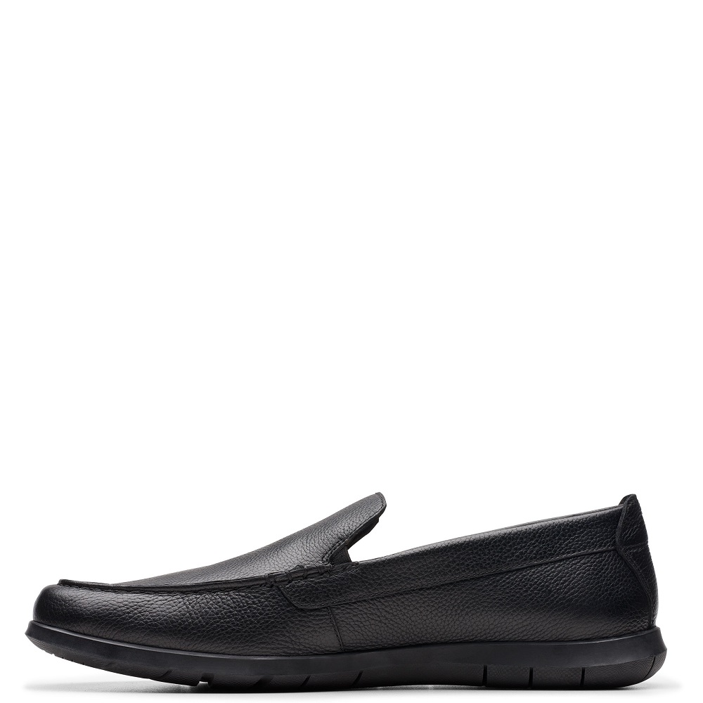CLARKS</br>Ανδρικά Μοκασίνια/Loafers Μαύρο Δέρμα FLEXWAY STEP Clarks CLARKS</br>Ανδρικά Μοκασίνια/Loafers Μαύρο Δέρμα FLEXWAY STEP Clarks