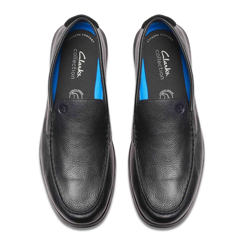 CLARKS</br>Ανδρικά Μοκασίνια/Loafers Μαύρο Δέρμα FLEXWAY STEP Clarks CLARKS</br>Ανδρικά Μοκασίνια/Loafers Μαύρο Δέρμα FLEXWAY STEP Clarks