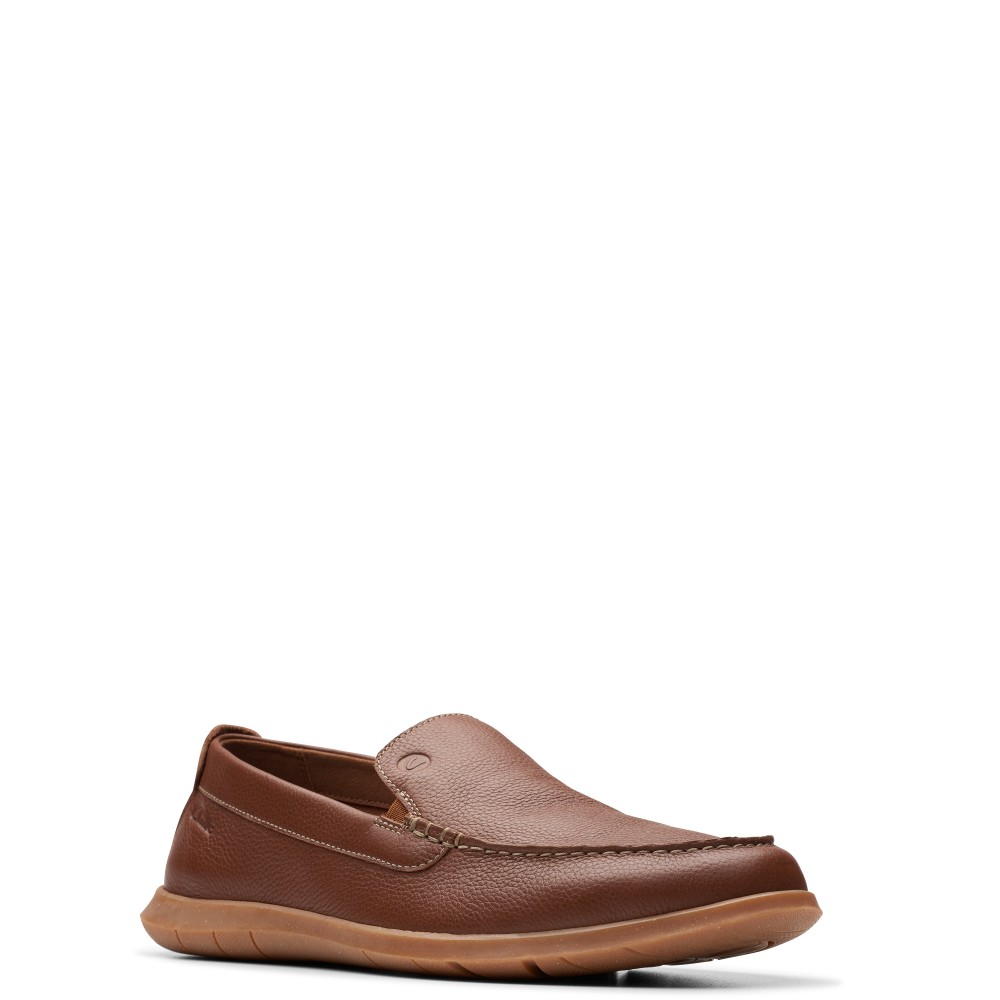 CLARKS</br>Ανδρικά Μοκασίνια/Loafers Ταμπά Δέρμα FLEXWAY STEP Clarks CLARKS</br>Ανδρικά Μοκασίνια/Loafers Ταμπά Δέρμα FLEXWAY STEP Clarks
