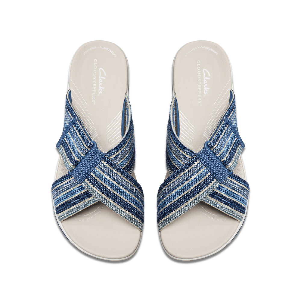 CLARKS</br>Clarks ARLA WAVE Γυναικεία Flatforms Μπλε CLARKS</br>Clarks ARLA WAVE Γυναικεία Flatforms Μπλε