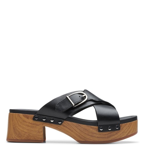 Clarks SIVANNE WALK MULE Γυναικεία Mules Μαύρο Δέρμα