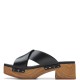 CLARKS</br>Γυναικεία Mules Μαύρο Δέρμα SIVANNE WALK MULE Clarks