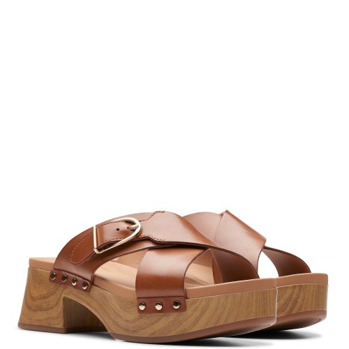 Clarks SIVANNE WALK MULE Γυναικεία Mules Ταμπά Δέρμα
