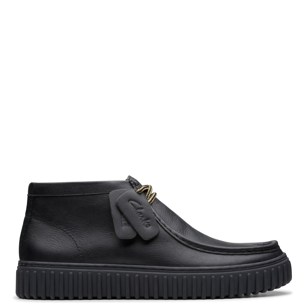 CLARKS</br>Ανδρικά Μποτάκια Μαύρο Δέρμα TORHILL HI Clarks CLARKS</br>Ανδρικά Μποτάκια Μαύρο Δέρμα TORHILL HI Clarks