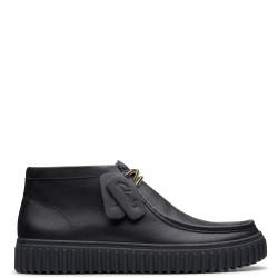Ανδρικά Μποτάκια Μαύρο Δέρμα TORHILL HI Clarks