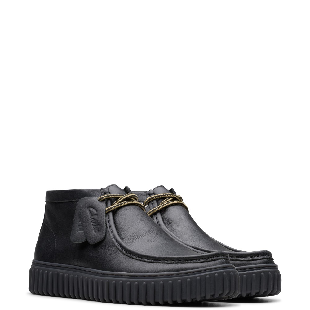 CLARKS</br>Ανδρικά Μποτάκια Μαύρο Δέρμα TORHILL HI Clarks CLARKS</br>Ανδρικά Μποτάκια Μαύρο Δέρμα TORHILL HI Clarks